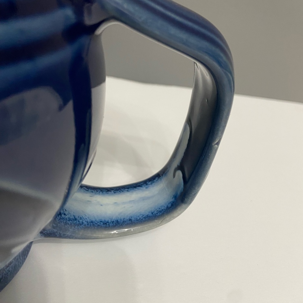Artisan Made Pottery Stoneware Small Pitcher/Creamer Blue Drip Glaze Handmade - Picture 10 of 15